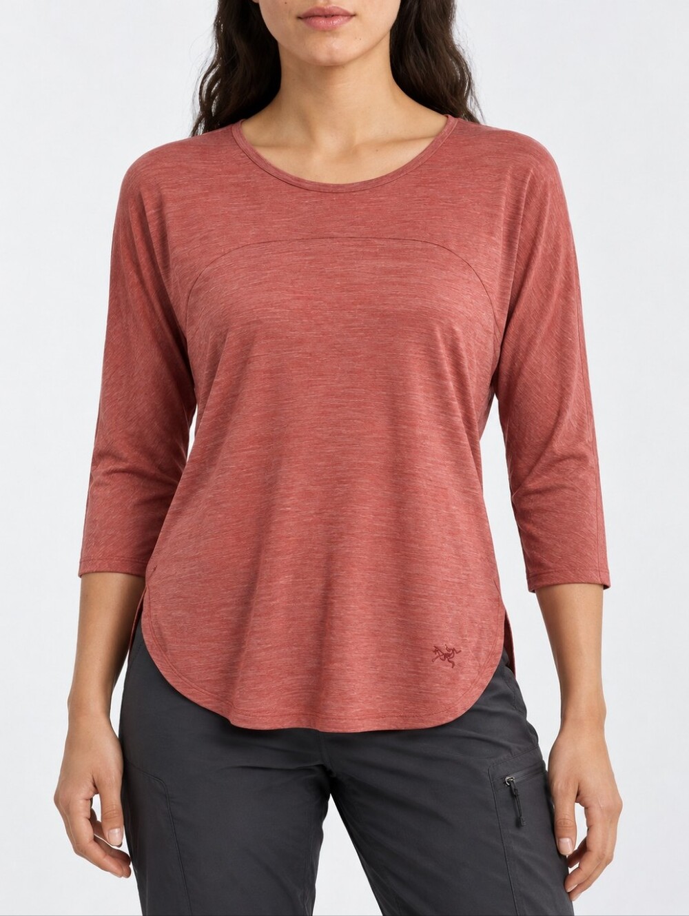Arc'teryx Lightweight 3/4 Sleeve Tee Heathered Pink S Outdoor Gorpcore Layering